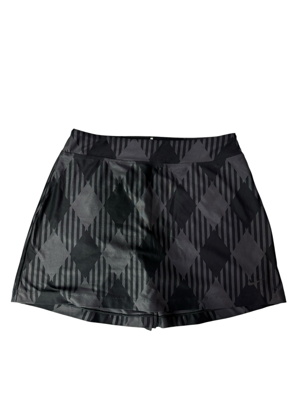 Nike Golf Sport Dri-FIT skirt black grey argyle plaid pattern size small